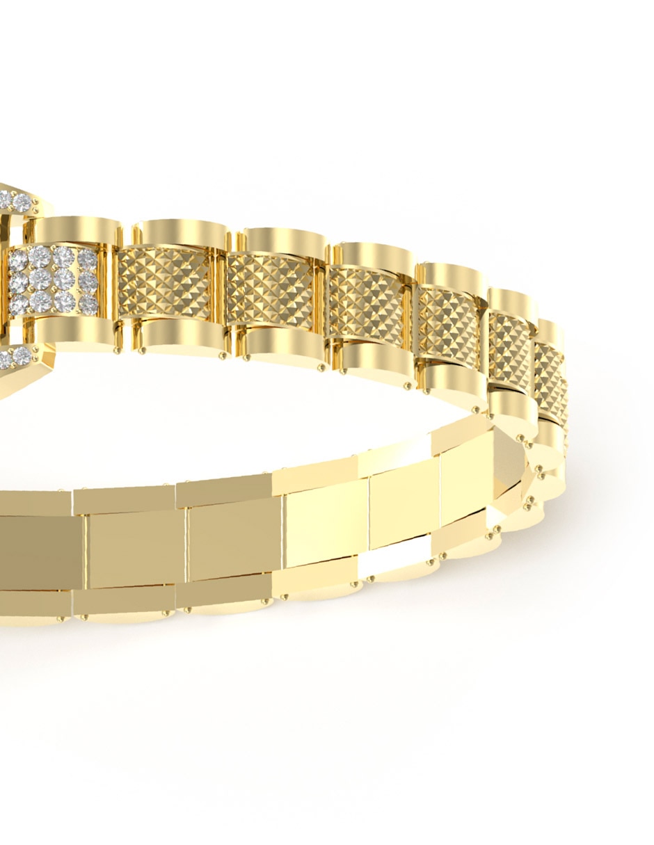Brazalete con zirconia Lion King con acabado pulido Brazalete con zirconia Lion King con acabado pulido