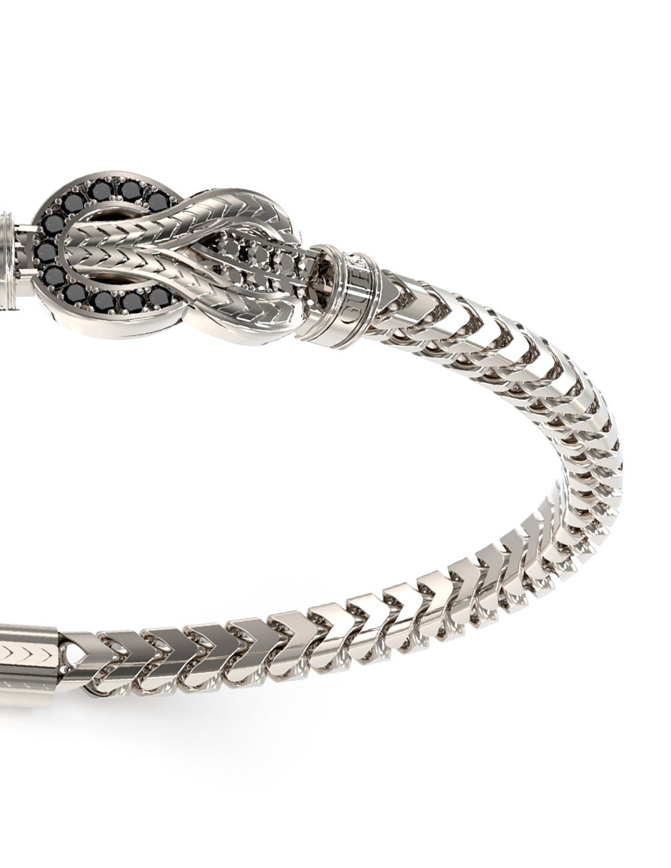 Brazalete con zirconia Sailor Knot con acabado pulido