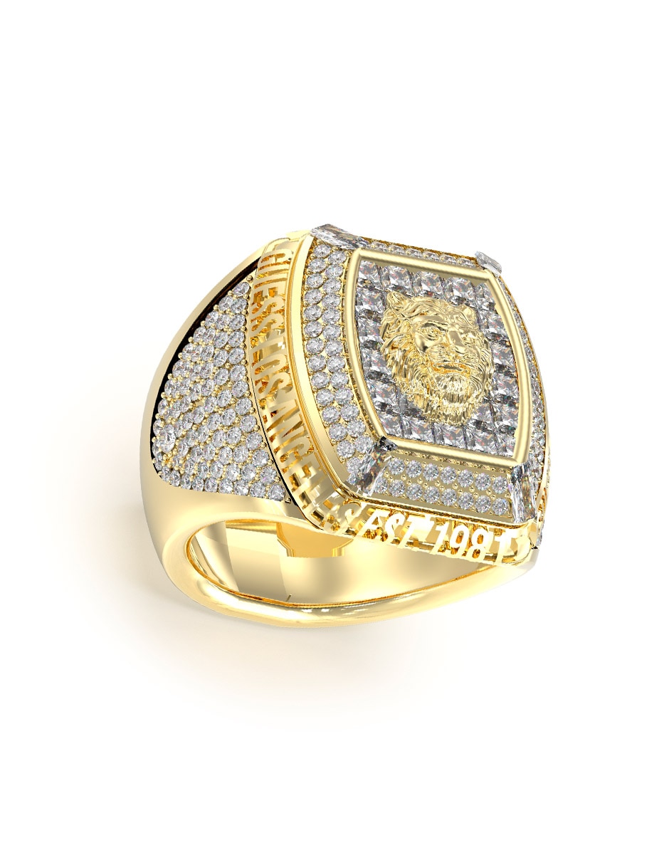 Anillo redondo Lion King León zirconia brillante Anillo redondo Lion King León zirconia brillante