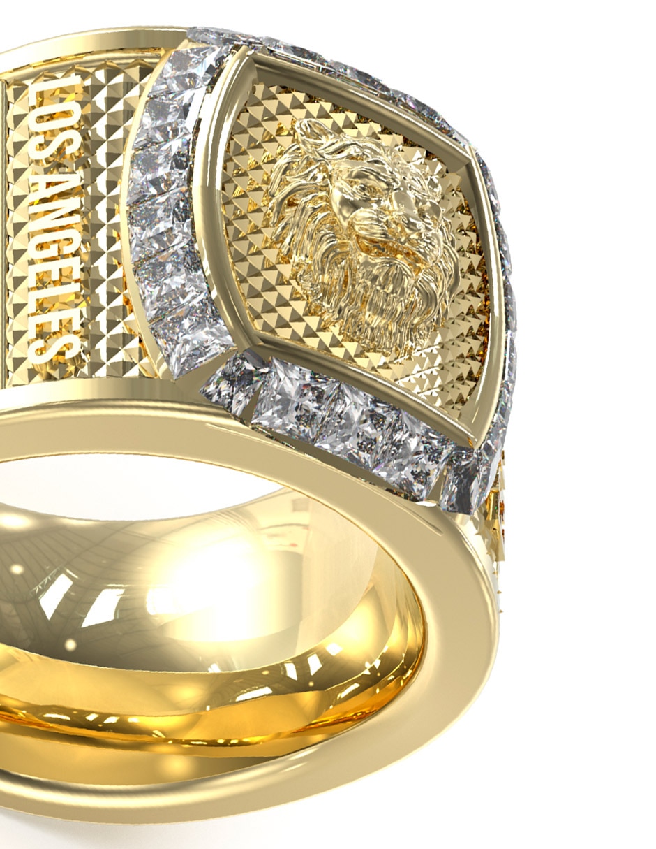 Anillo redondo Lion King Leones zirconia brillante 2