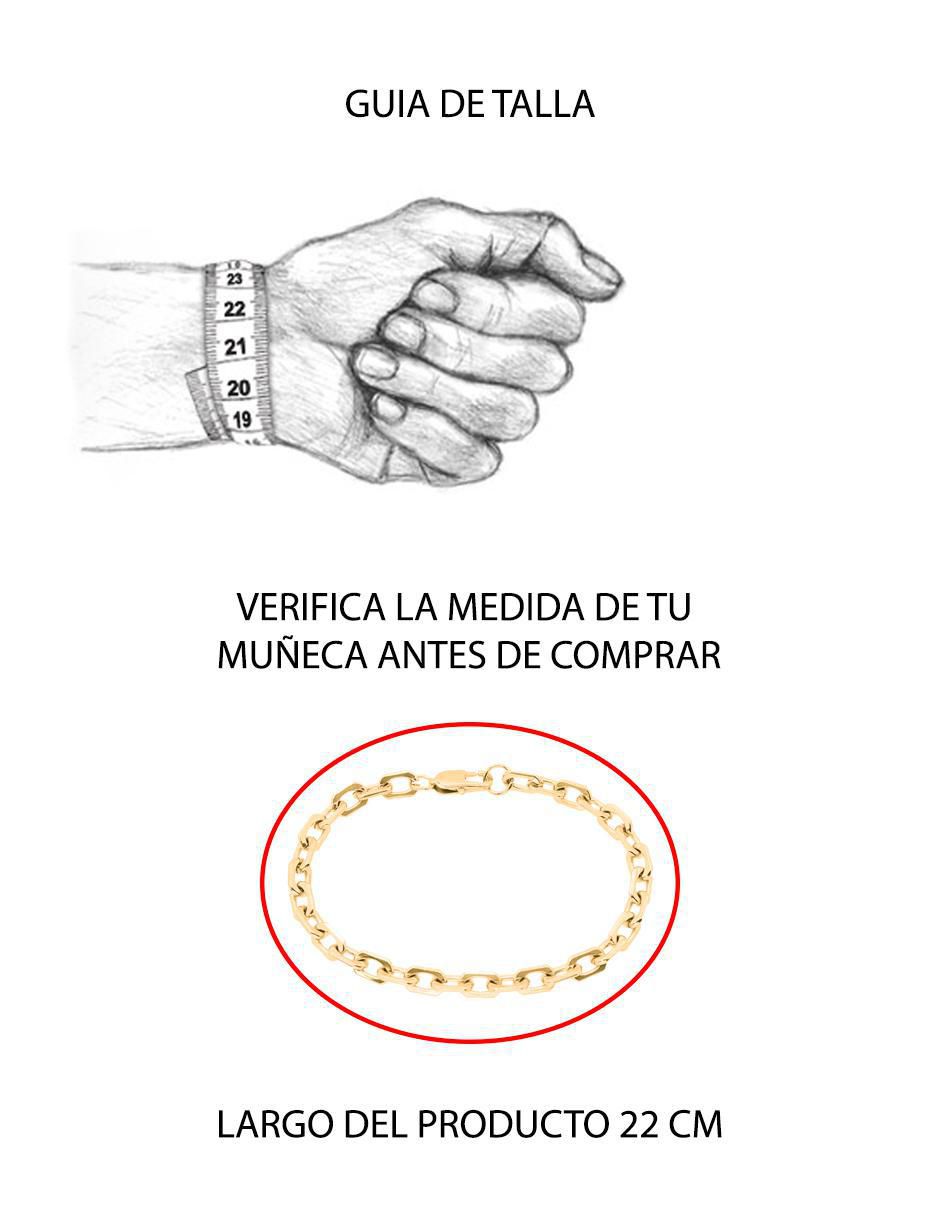 Pulsera con acabado chapa de oro 5