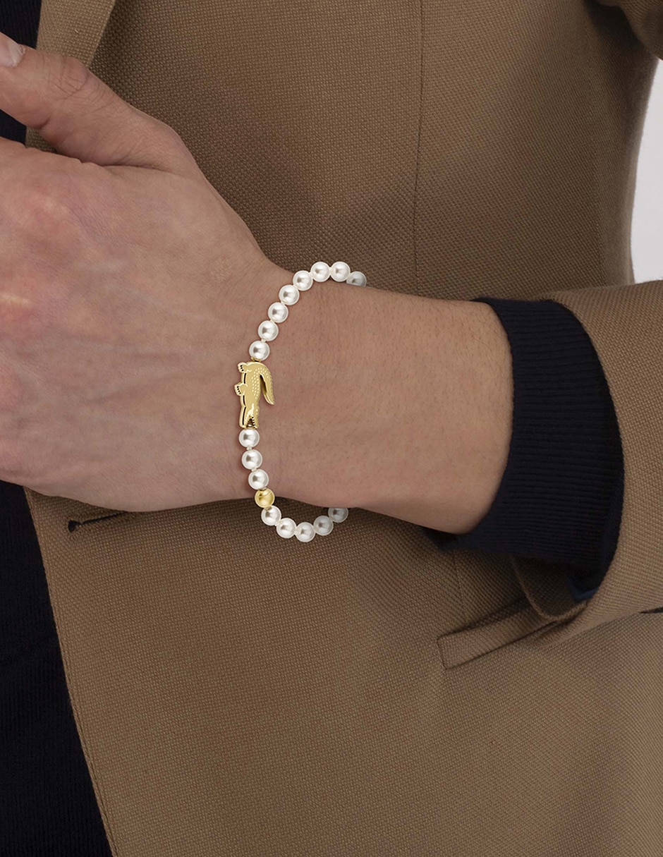 Brazalete Lacoste Matchpoint con acabado brillante