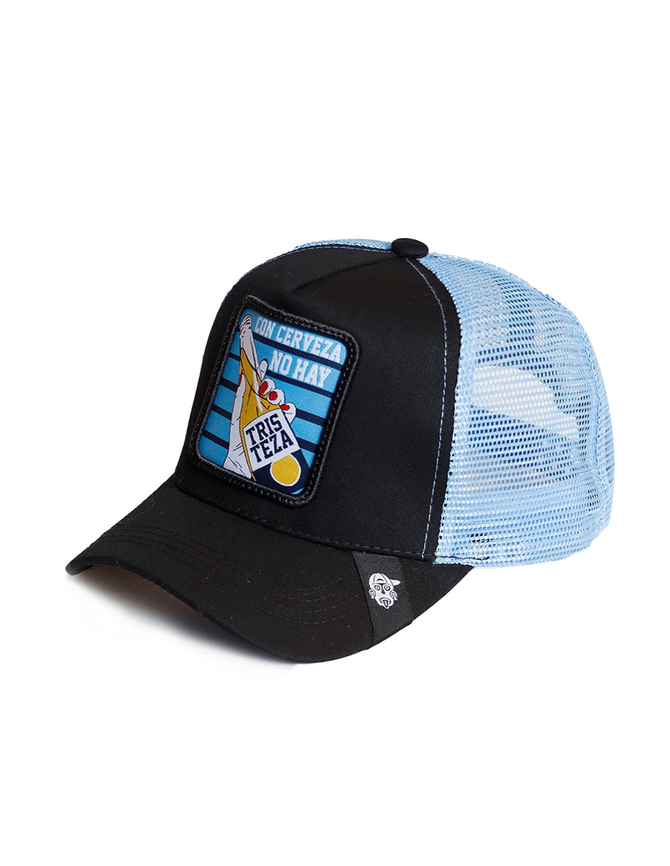 Gorra visera curva snapback casual Frase Con cerveza no hay tristeza para adulto 5