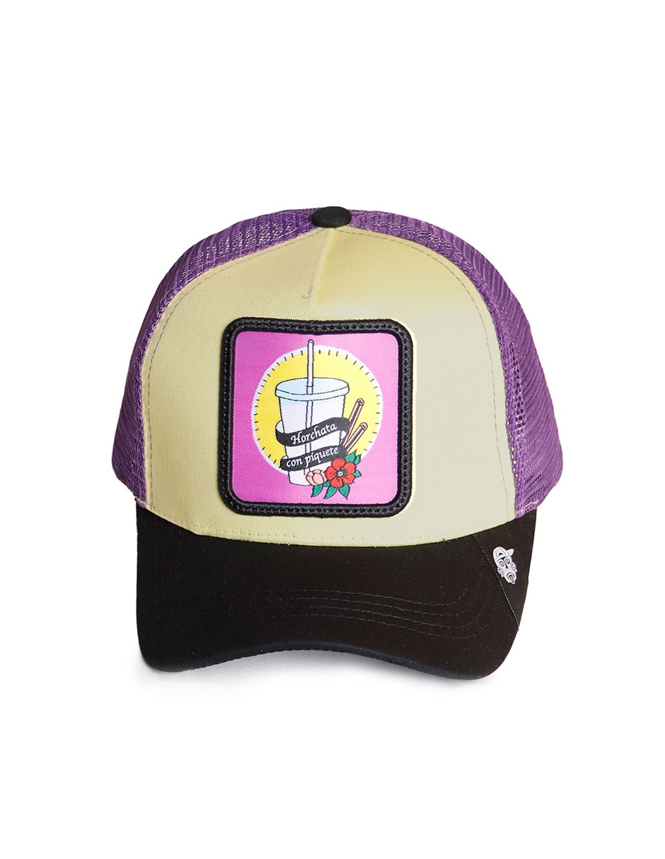 Gorra visera curva snapback casual Frase Horchata con piquete para adulto