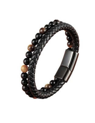 Pulsera con ojo de tigre Black acabado pulido Pulsera con ojo de tigre Black acabado pulido