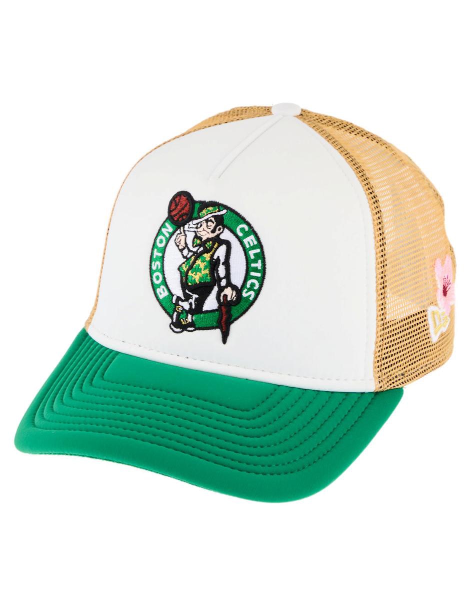 Gorra visera semicurva snapback para básquetbol Flower NBA Boston Celtics para adulto