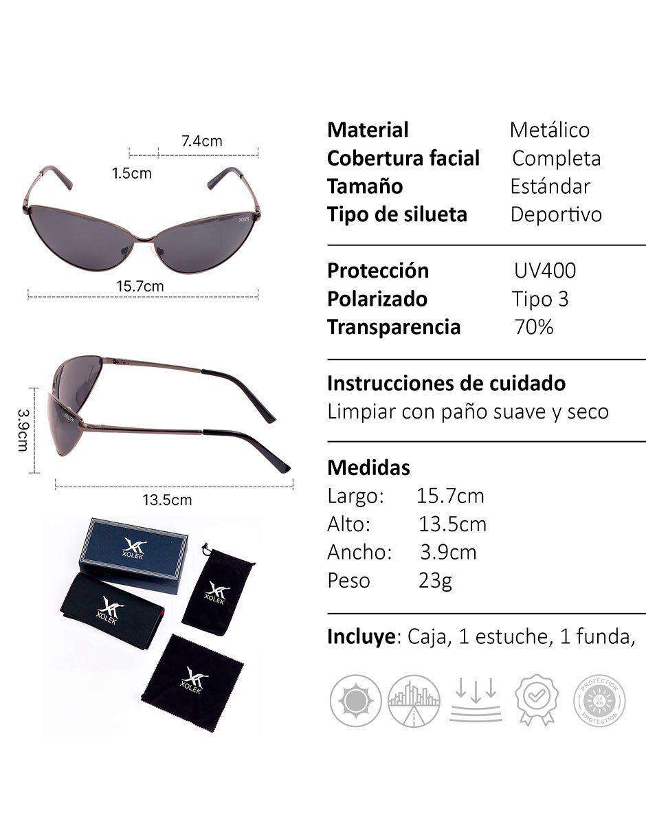 Lentes de sol Xolek Trend XO-133-G para hombre