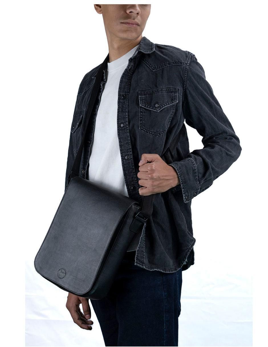Bolsa messenger de piel para hombre 2
