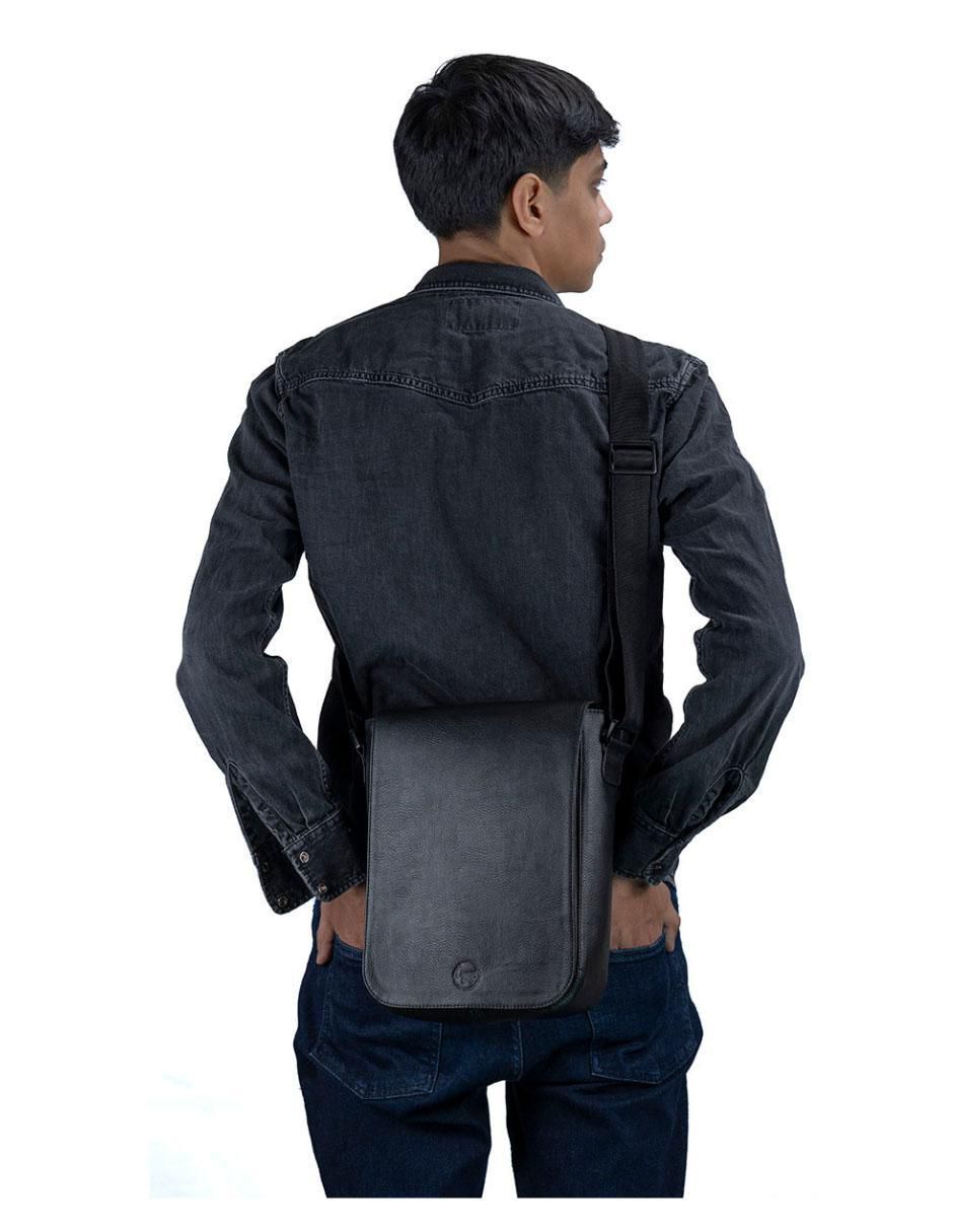 Bolsa messenger de piel para hombre 6
