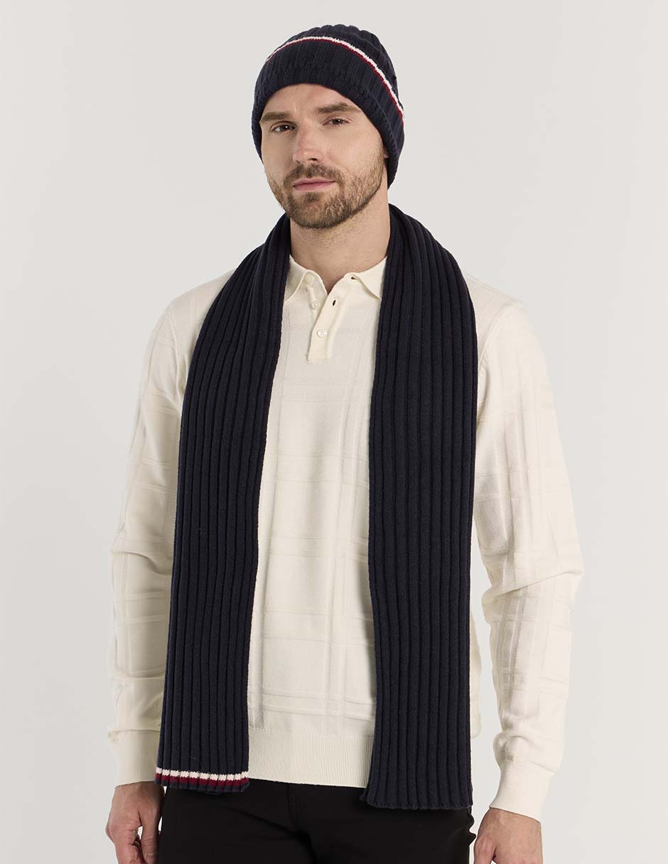 Set bufanda y gorro de hombre