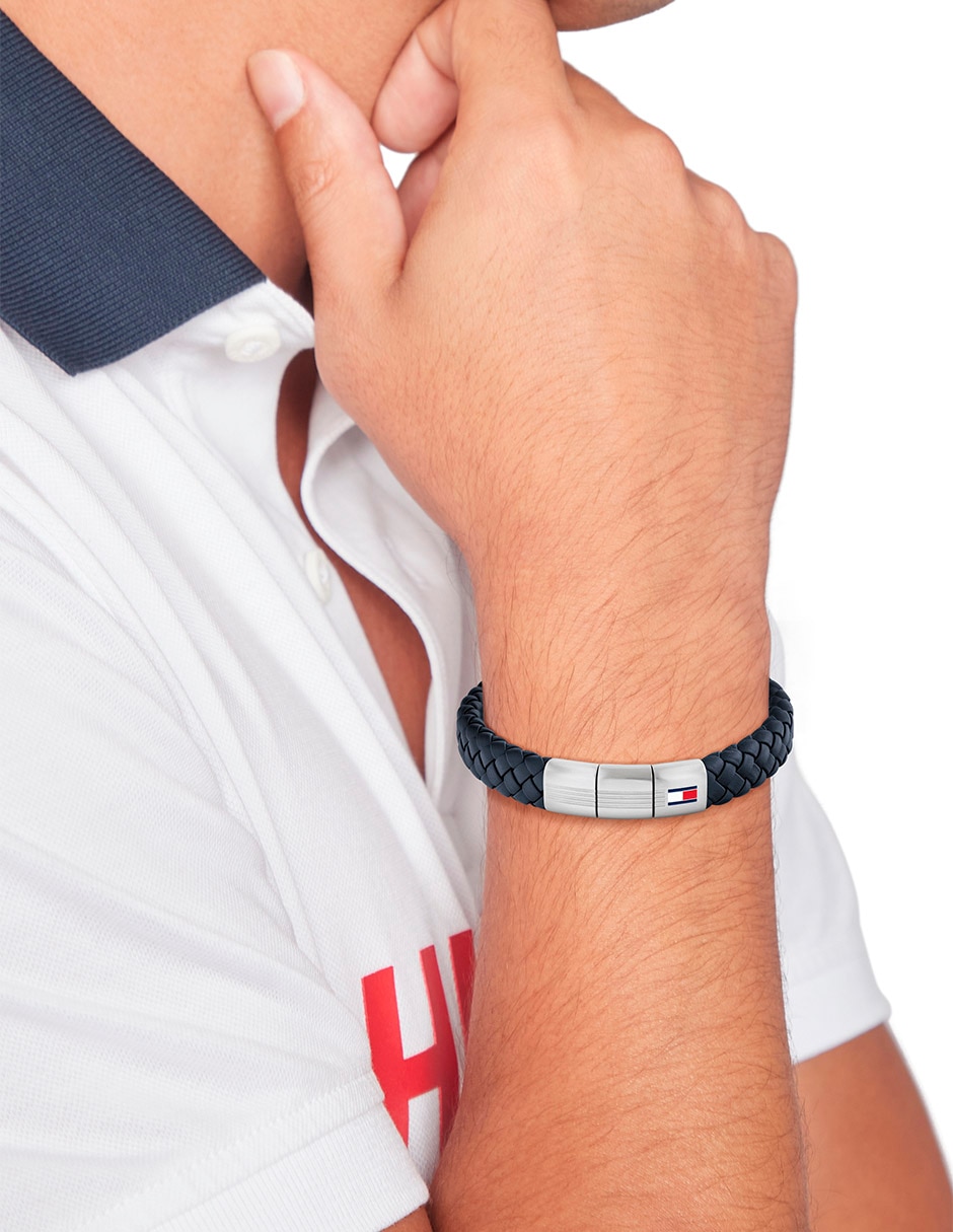Pulsera de piel Round Braided Bracelet acabado mate 3