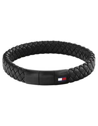 Brazalete de piel Round Braided Bracelet acabado mate
