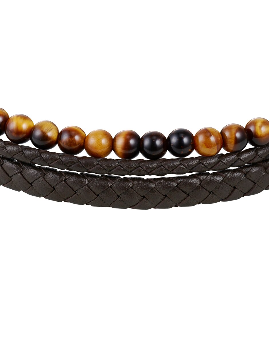 Brazalete con ojo de tigre Sphere Mixed acabado mate 3