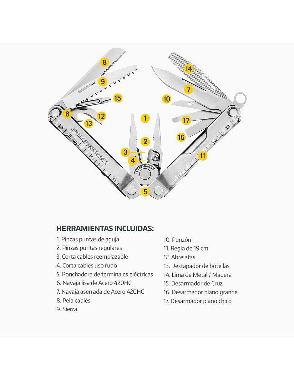 Navaja Leatherman Rebar Plata