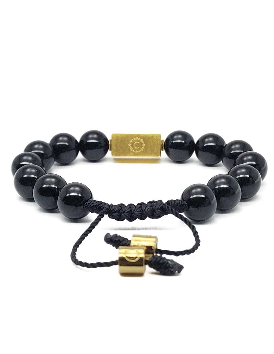 Pulsera con ónix 18 K Baalam acabado chapa de oro 5