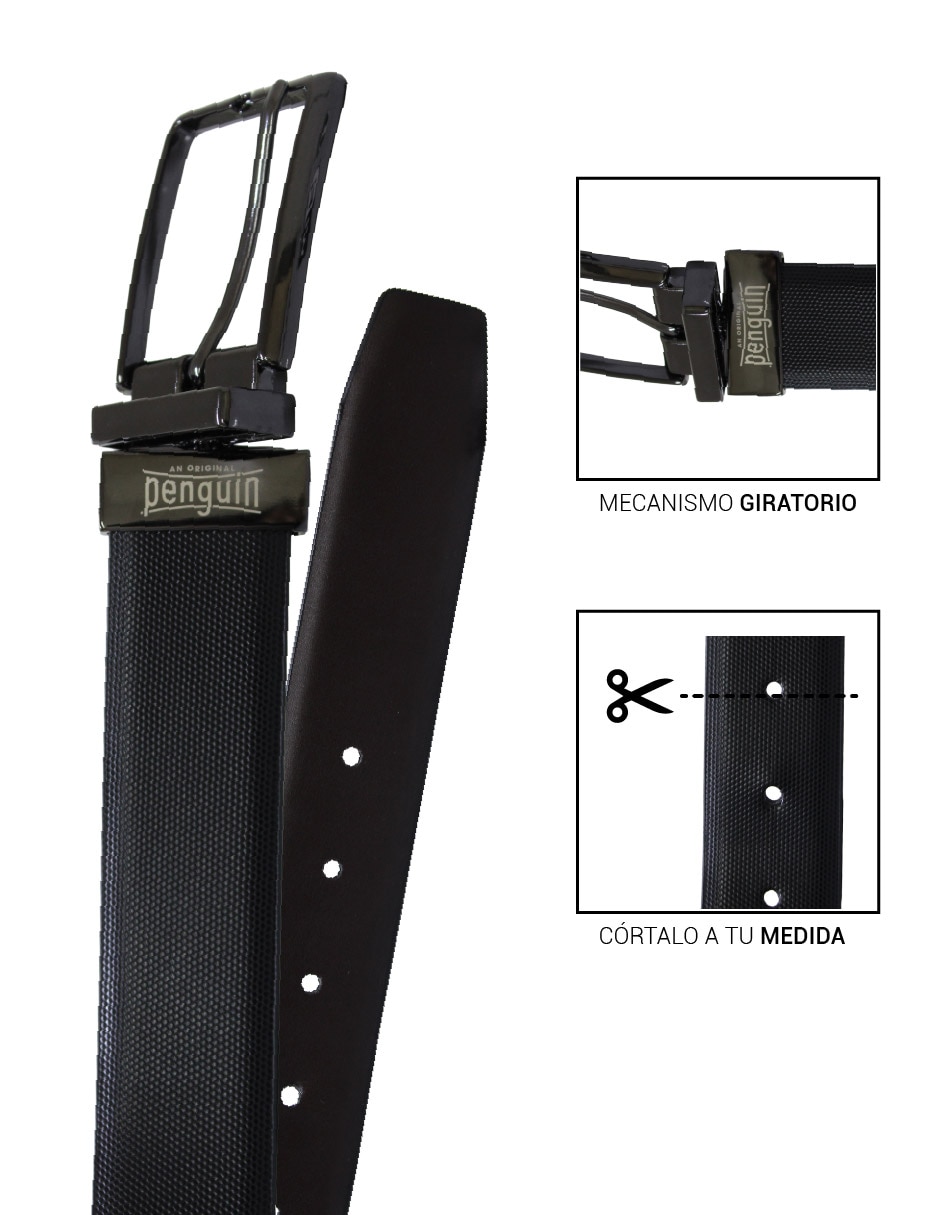 Cinturón de piel para hombre