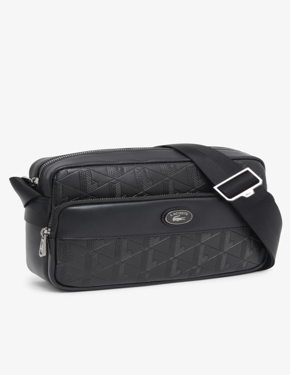 Bolsa messenger lacoste chantaco de piel para hombre