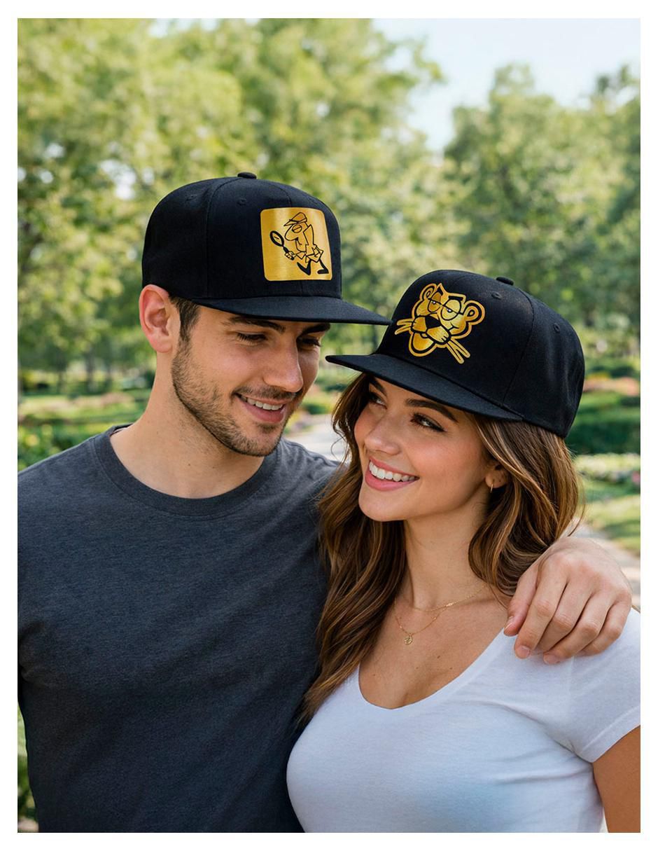 Set gorra visera plana snapback casual Pink Panther para adulto 2