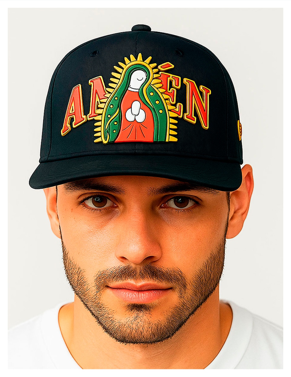Gorra visera curva snapback casual Virgen de Guadalupe para hombre
