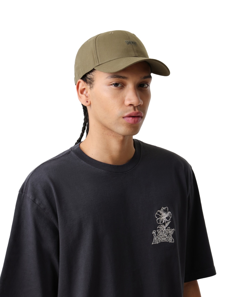 Gorra visera curva correa ajustable casual para hombre