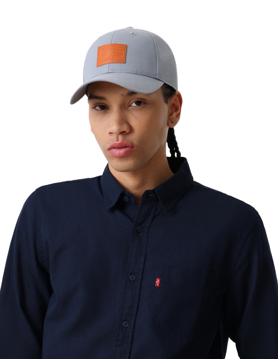 Gorra visera curva correa ajustable casual para hombre