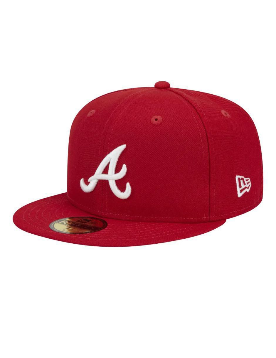 Gorra visera plana cerrada para béisbol Atlanta Braves para adulto