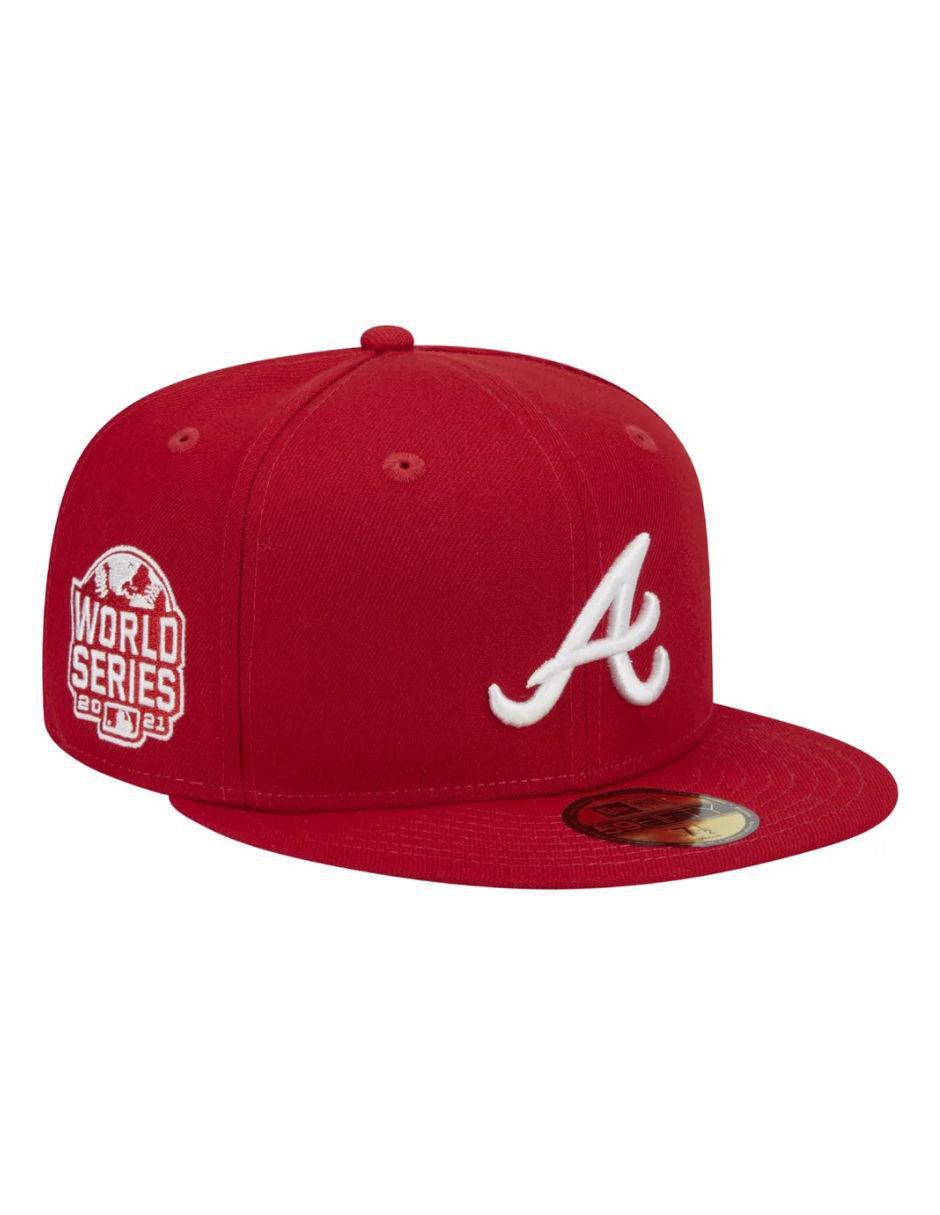 Gorra visera plana cerrada para béisbol Atlanta Braves para adulto