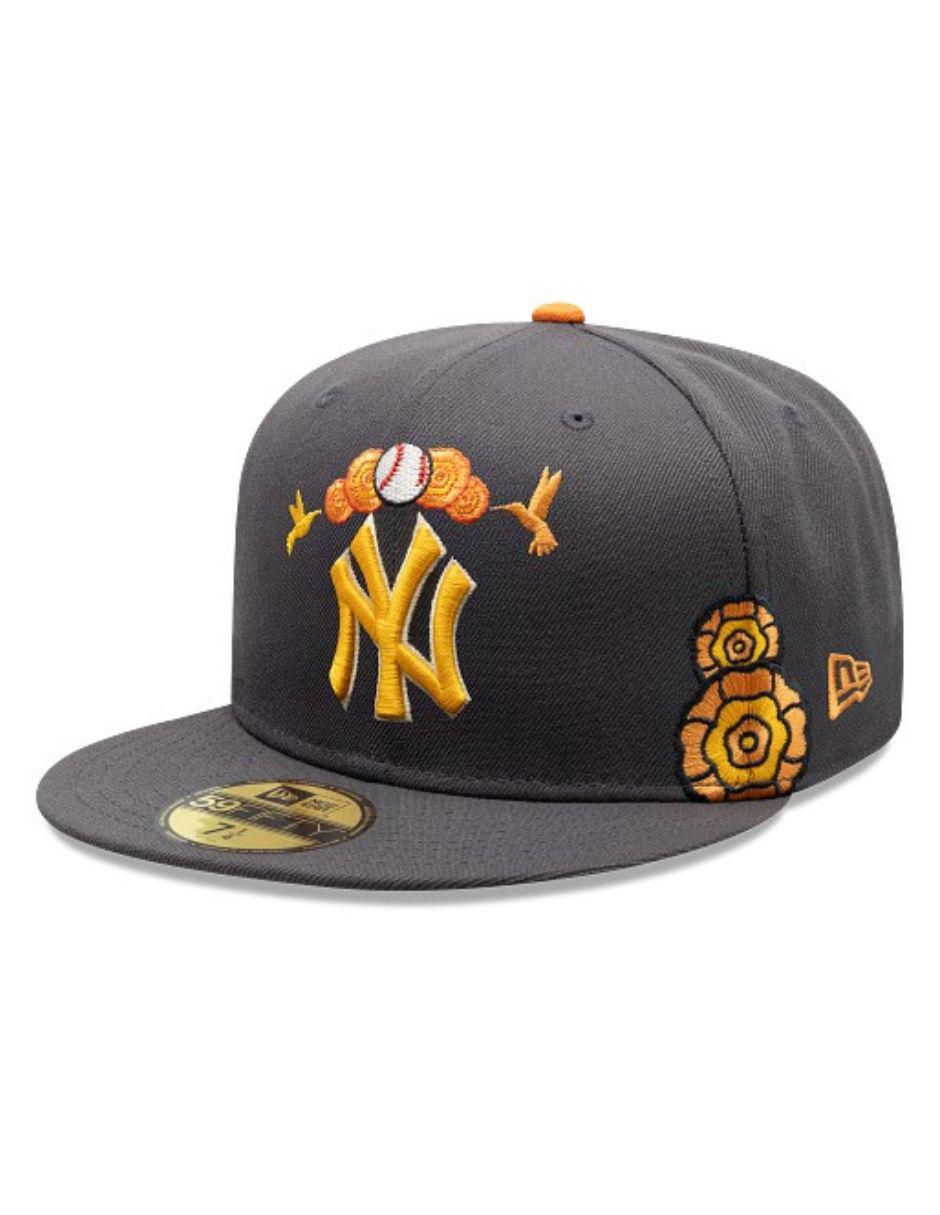Gorra visera plana cerrada para béisbol Dia De Muertos New York Yankees para adulto Gorra visera plana cerrada para béisbol Dia De Muertos New York Yankees para adulto