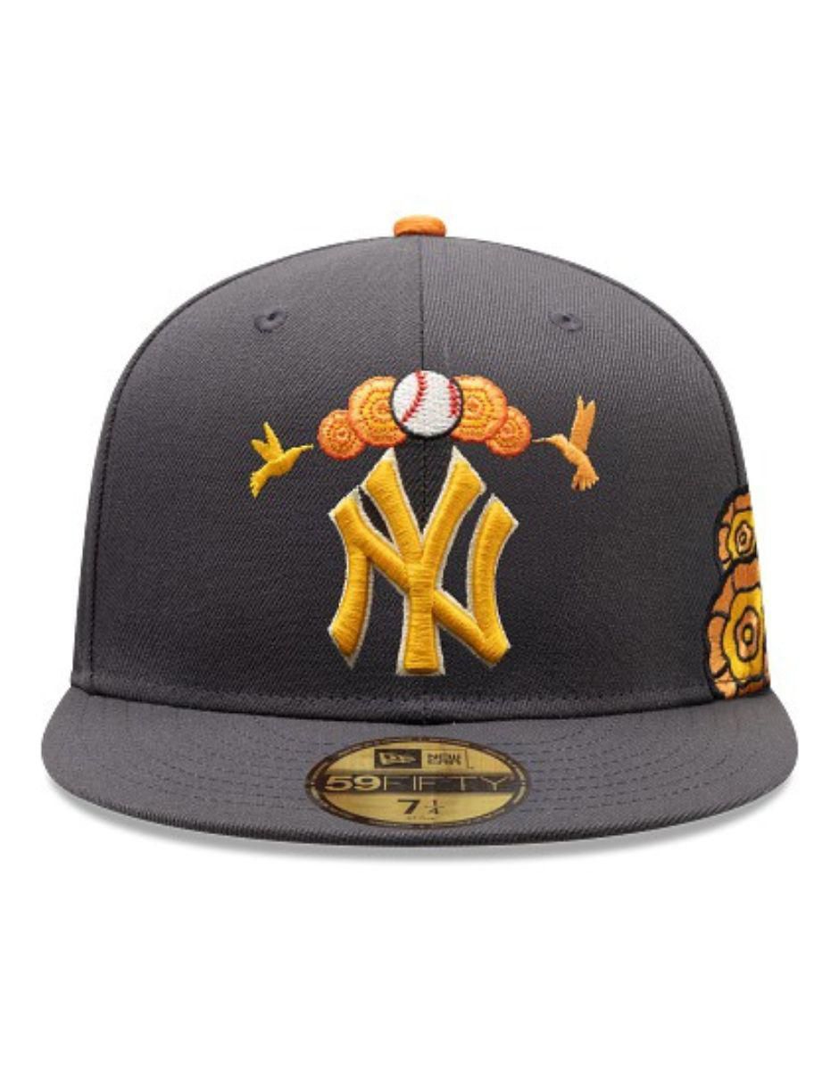 Gorra visera plana cerrada para béisbol Dia De Muertos New York Yankees para adulto 5