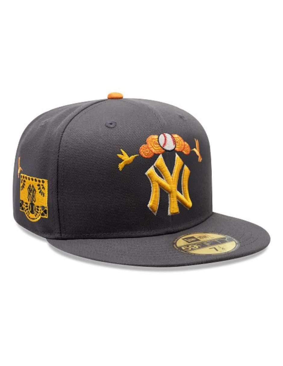 Gorra visera plana cerrada para béisbol Dia De Muertos New York Yankees para adulto 4