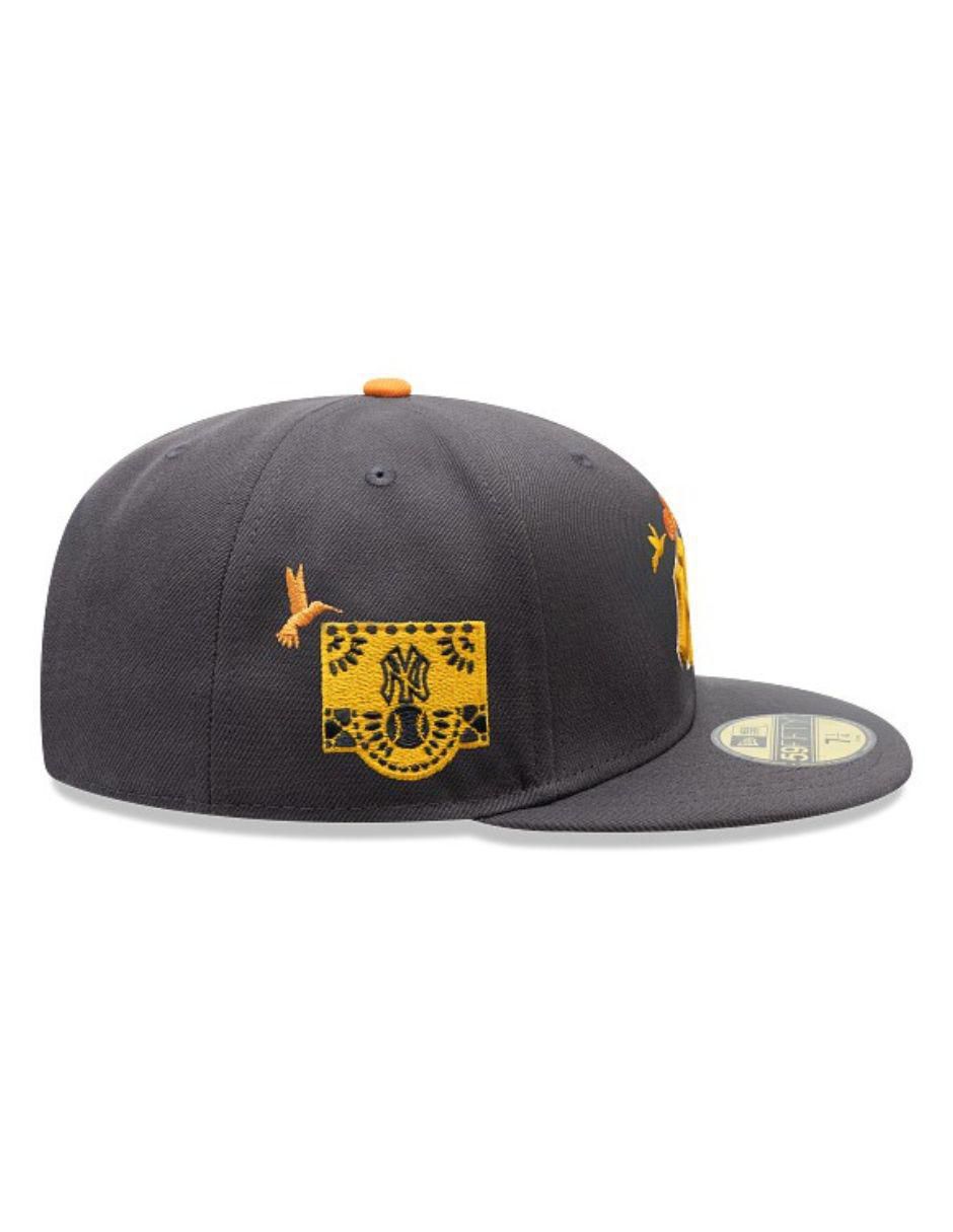 Gorra visera plana cerrada para béisbol Dia De Muertos New York Yankees para adulto 3