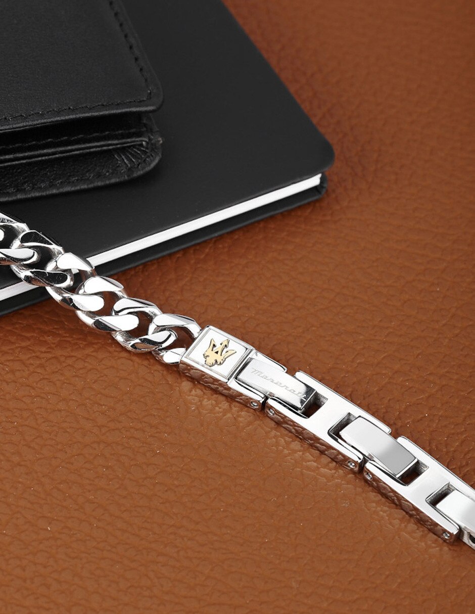 Pulsera Maserati Iconic acabado brillante