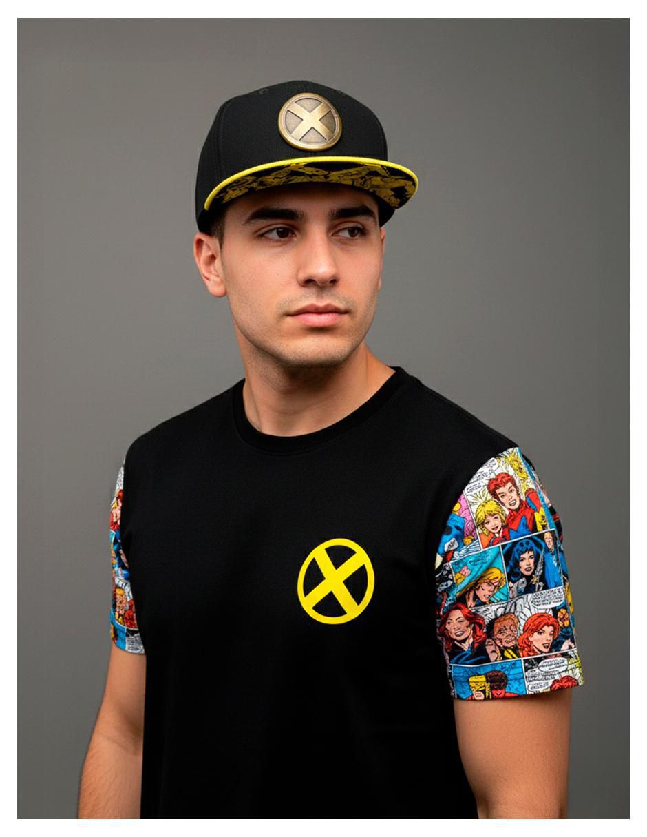 Gorra visera plana snapback casual X-Men para hombre