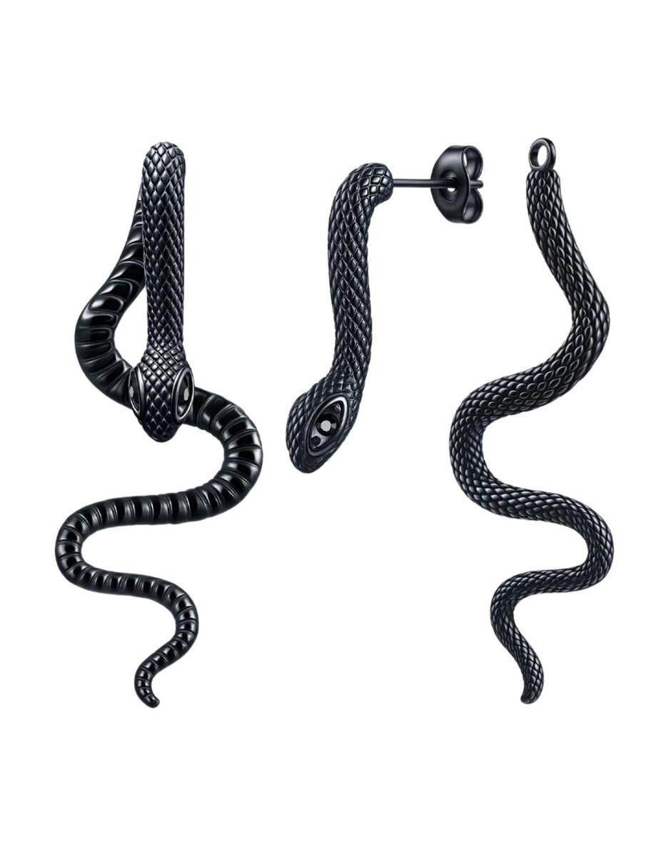 Aretes de serpiente con acabado pulido