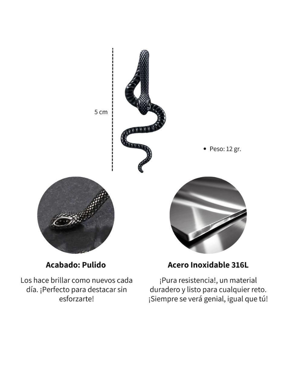 Aretes de serpiente con acabado pulido 4