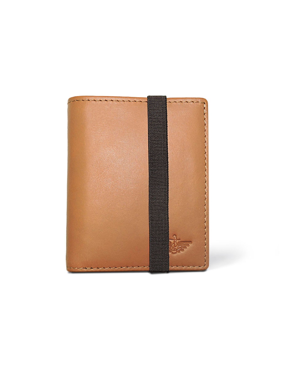 Tarjetero de piel para hombre