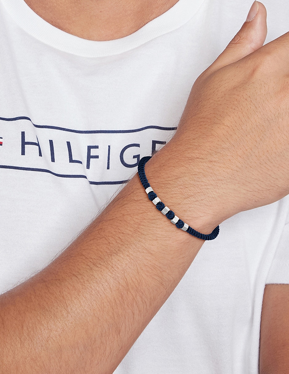 Pulsera Hilfiger Adjustable Nylon acabado brillante