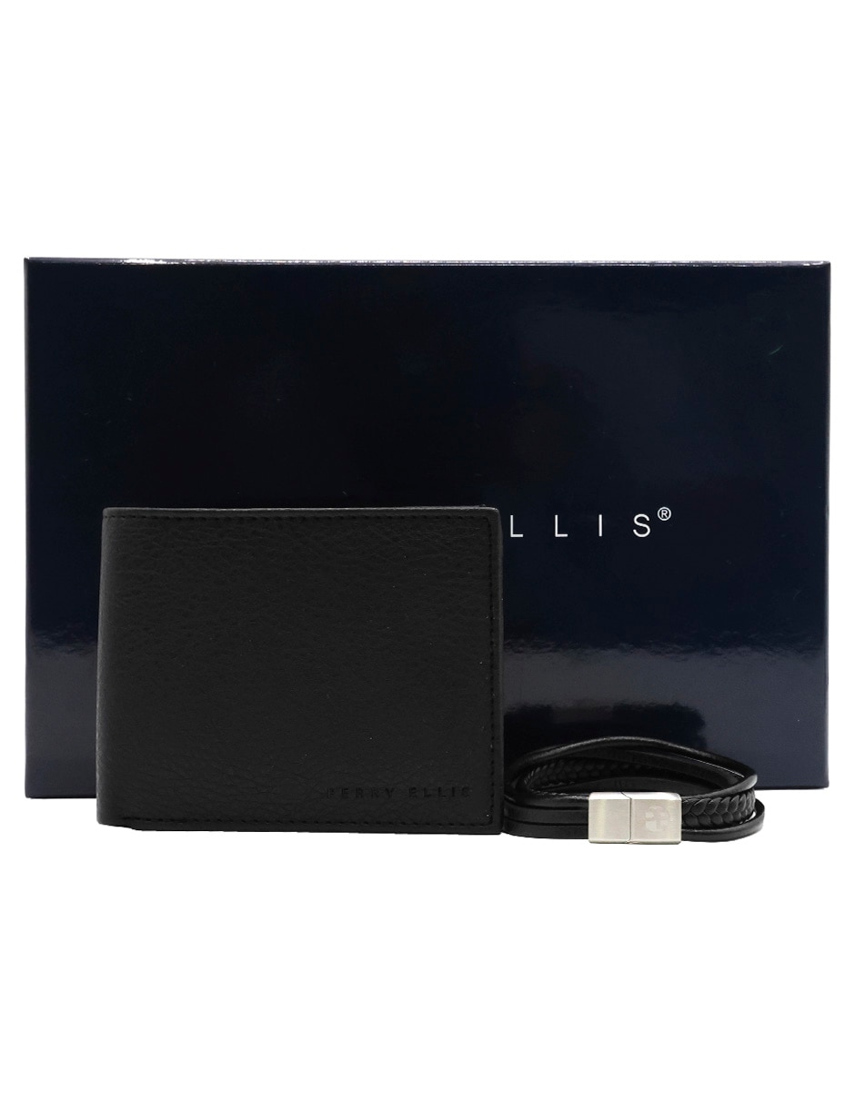 Estuche billetera pulsera perry elllis
