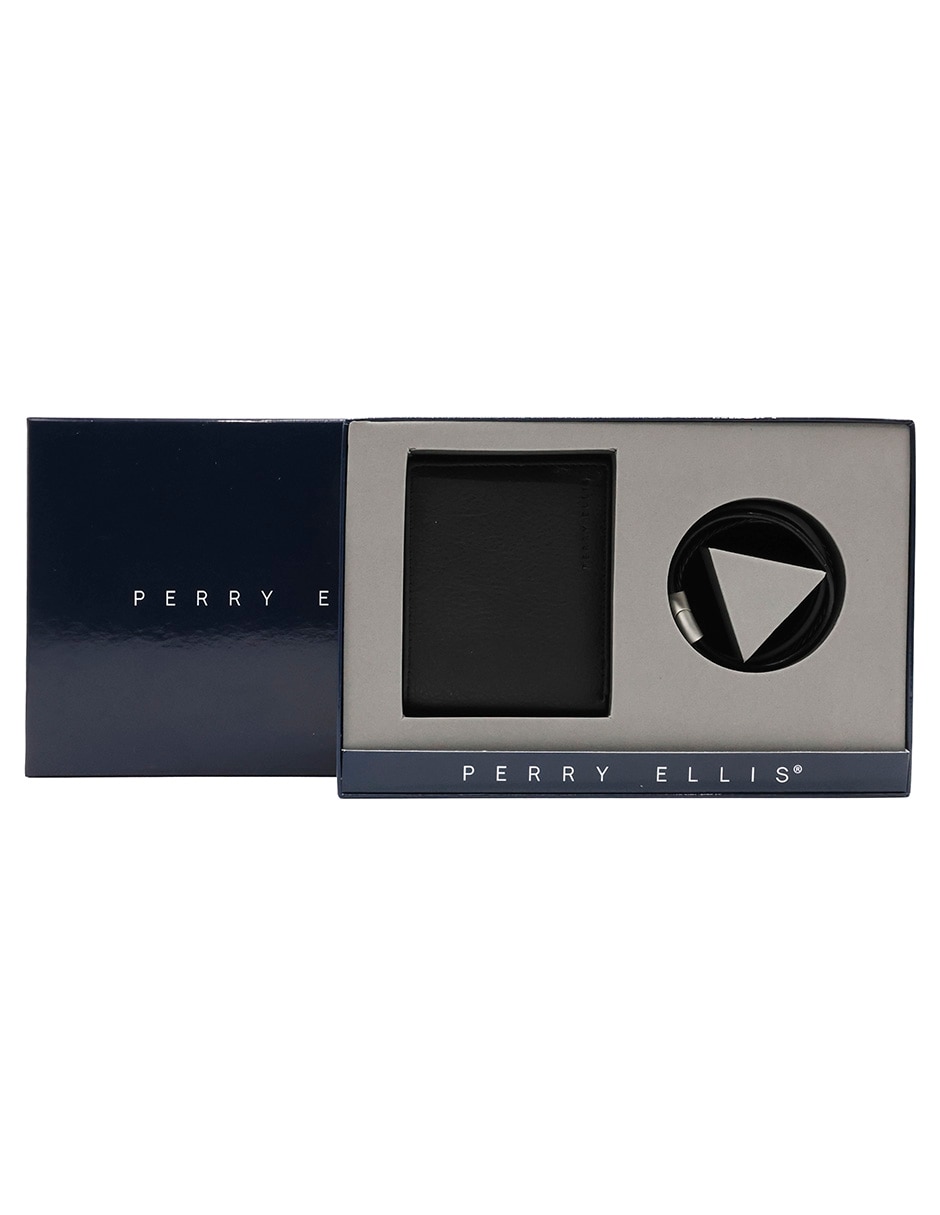 Estuche billetera pulsera perry elllis