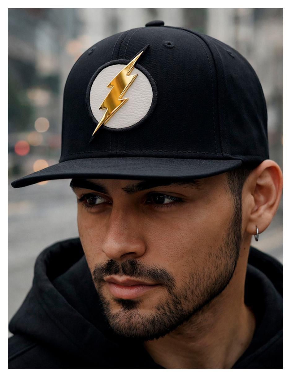 Gorra visera plana snapback casual Dc Flash para hombre 6