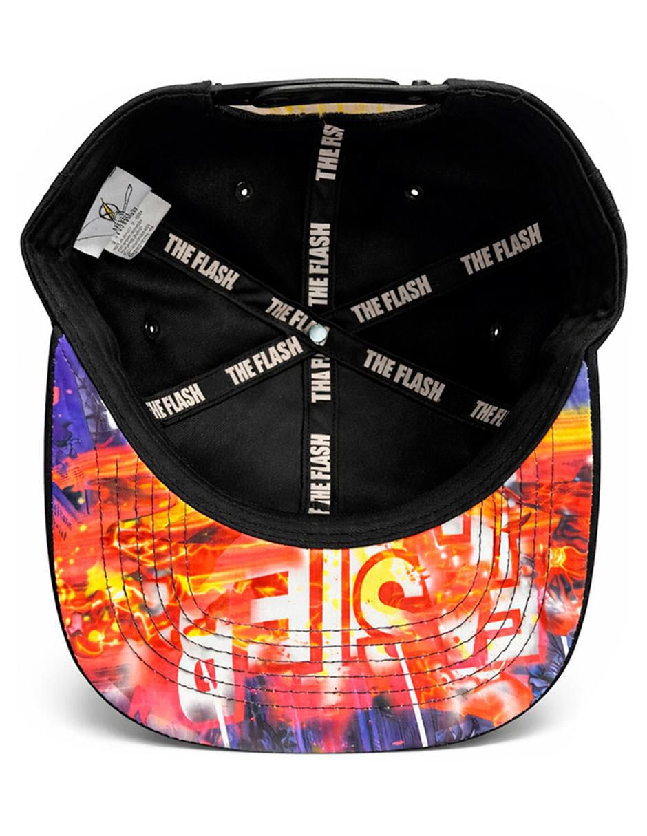 Gorra visera plana snapback casual Dc Flash para hombre