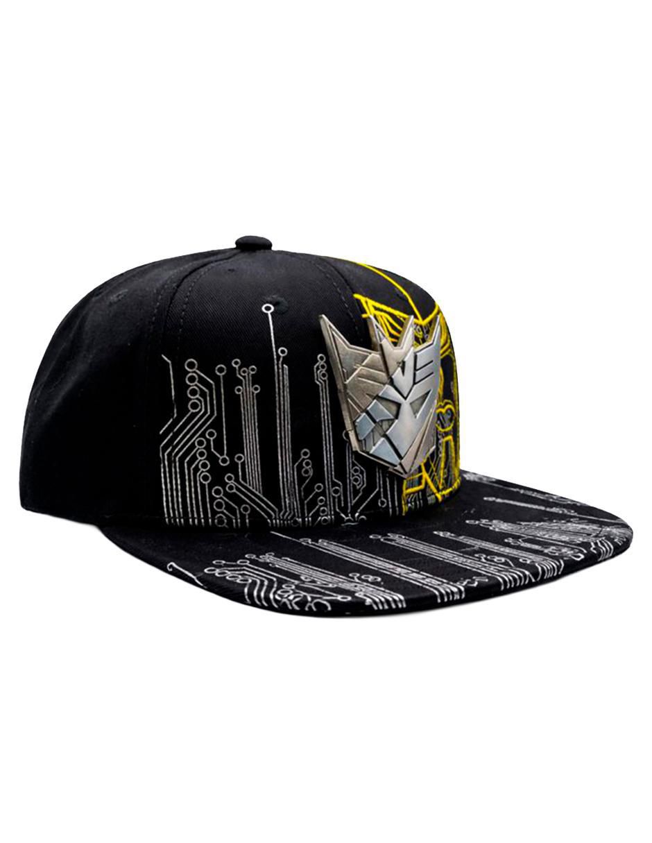 Gorra visera plana snapback casual Decepticon Iron Circuitos Transformers para hombre