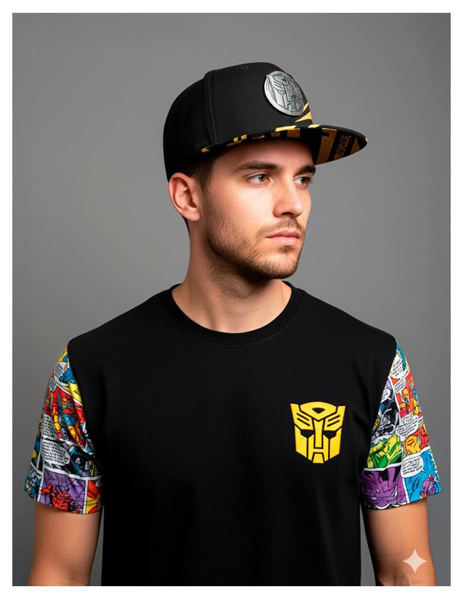 Gorra visera curva snapback casual Bumblebee para hombre