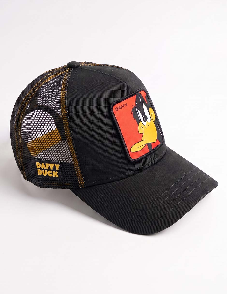 Gorra visera curva snapback casual looney tunes daffy duck para hombre