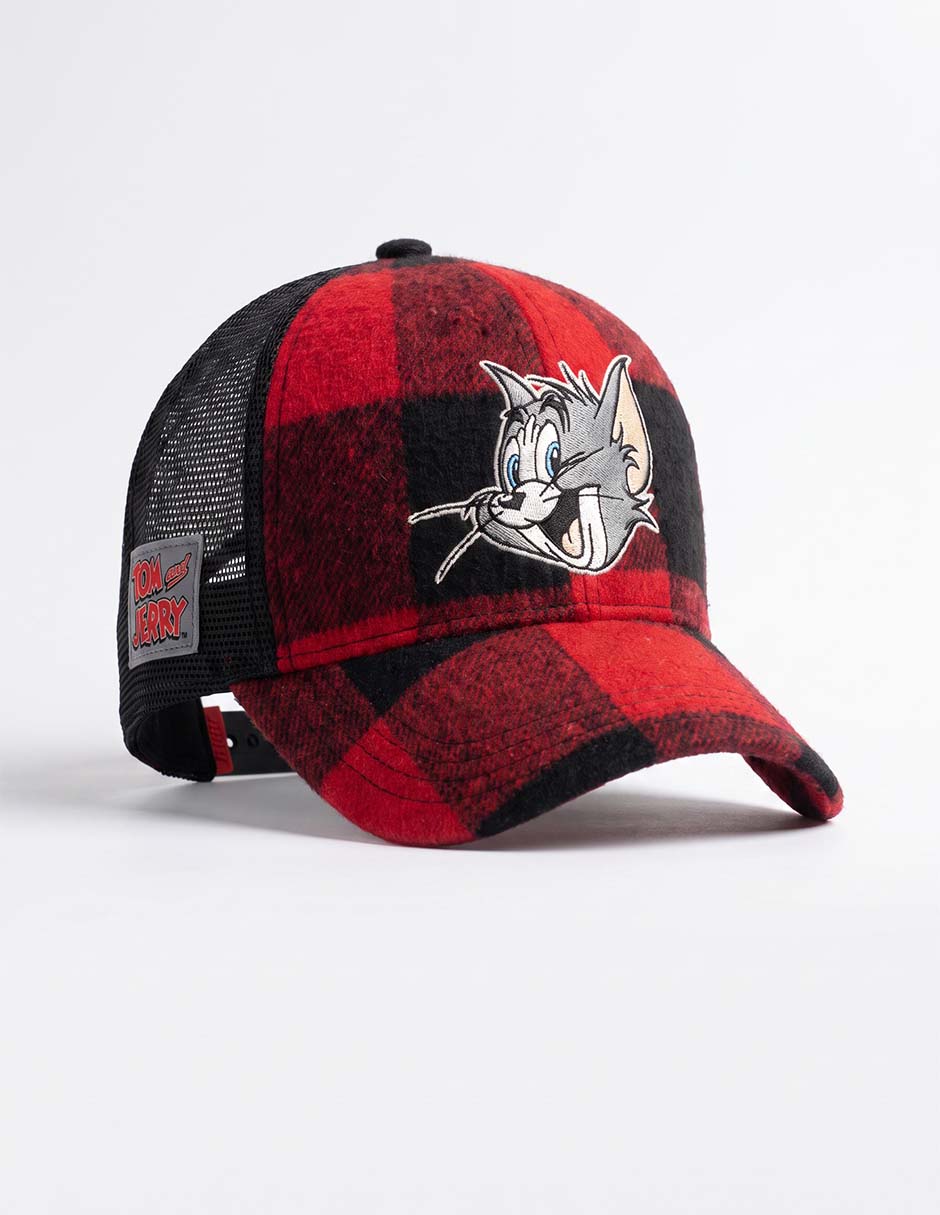 Gorra visera curva correa ajustable casual tom y jerry para hombre