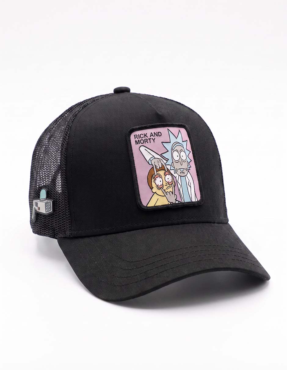 Gorra visera curva cerrada casual rick and morty para hombre