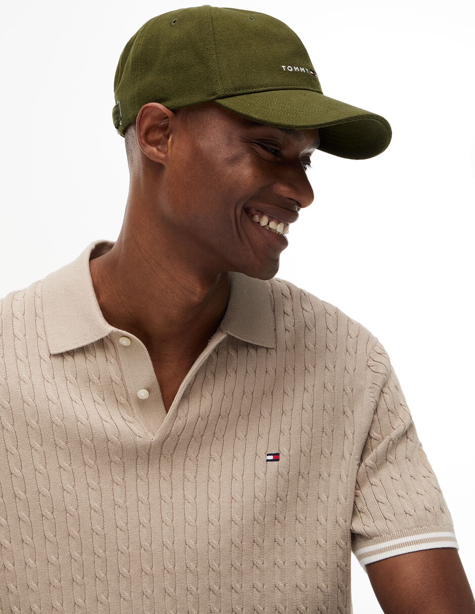 Gorra con visera curva casual Th Foundation Soft 6 Panel Cap para hombre 4