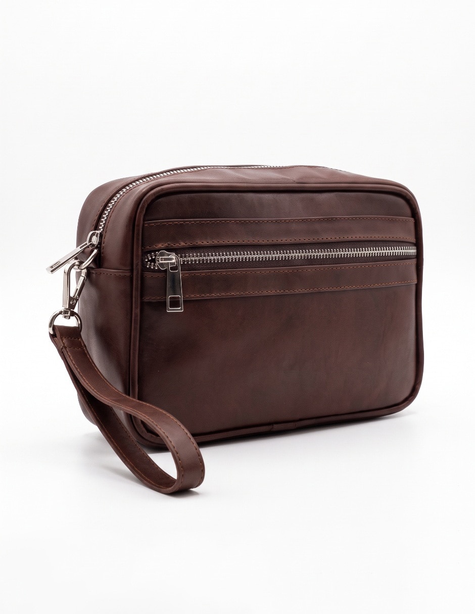 Neceser multiusos de piel para hombre