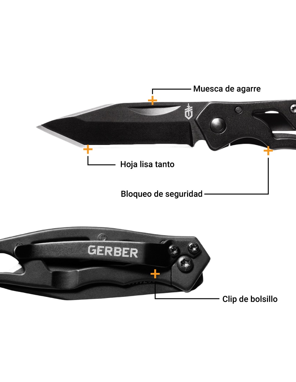 Navaja paraframe mini negra 4