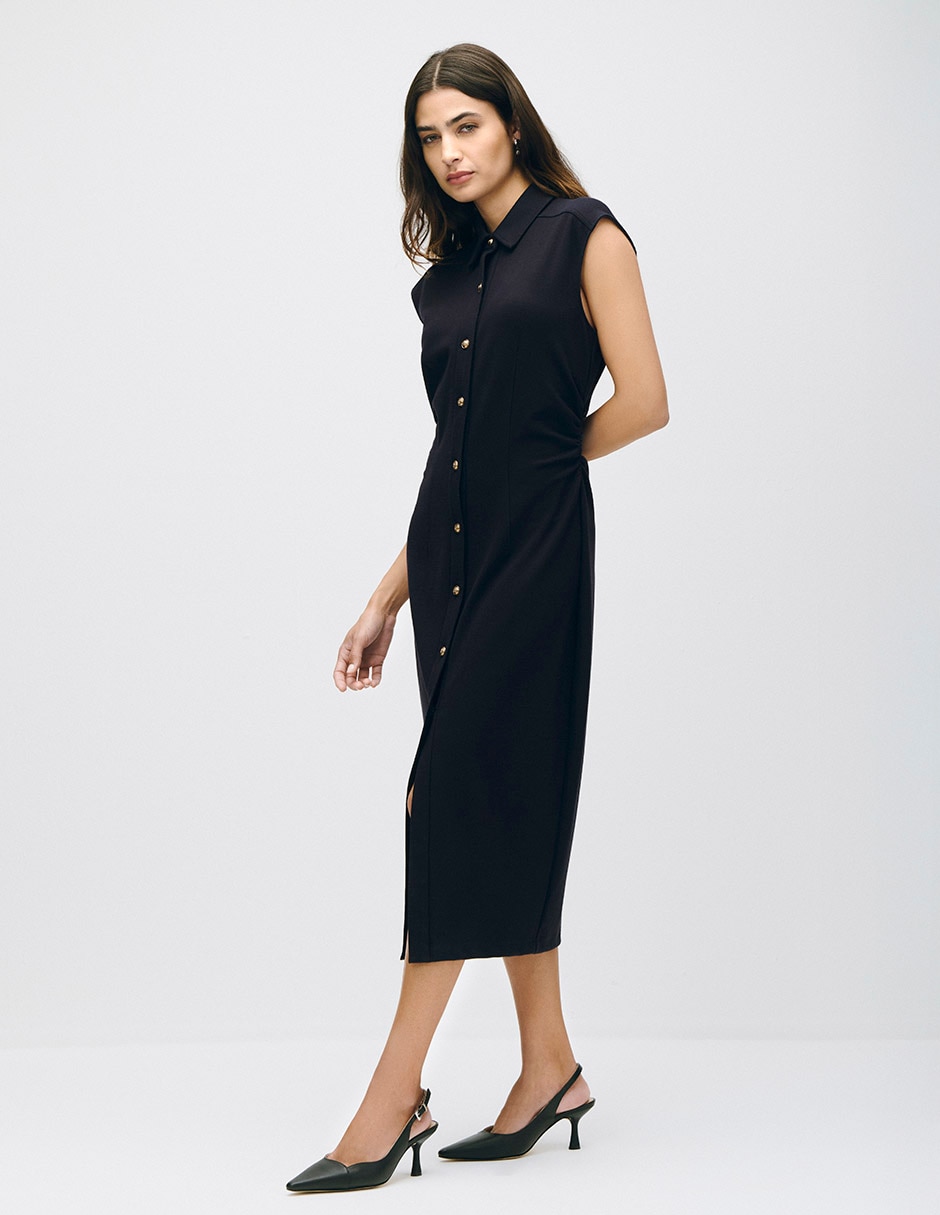 Vestido midi casual terra para mujer Vestido midi casual terra para mujer